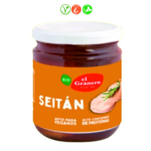 SEITAN NATURAL EN COSERVA CRISTAL - 385GR.