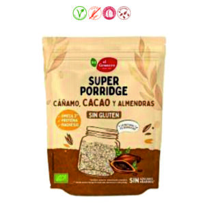 SUPERPORRIDGE CAÑAMO CACAO ALMENDRA SG - 350GR.