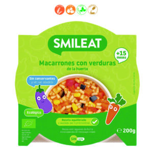 PLATITO MACARRONES CON VERDURA (+15M) BIO - 200GR.