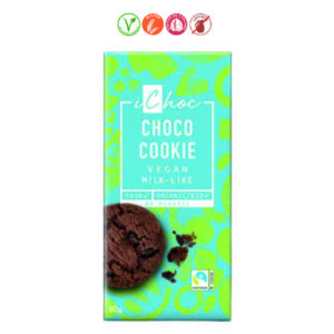 ICHOC CHOCOLATE VEGANO CON GALLETAS CACAO - 80GR.