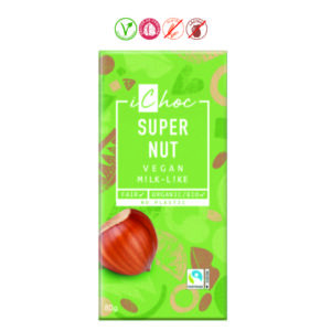 ICHOC CHOCOLATE VEGANO CON AVELLANA - 80GR.