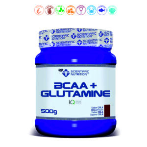 BCAA + GLUTAMINA SABOR COLA - 500GR.