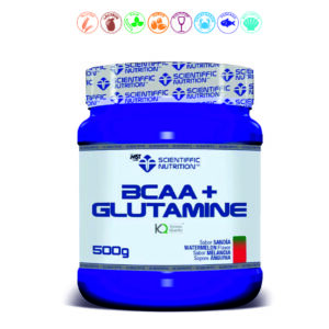 BCAA + GLUTAMINA SABOR SANDIA - 500GR.