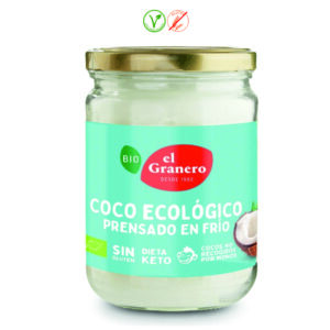ACEITE COCO PRENSADO EN FRIO BIO - 400ML.